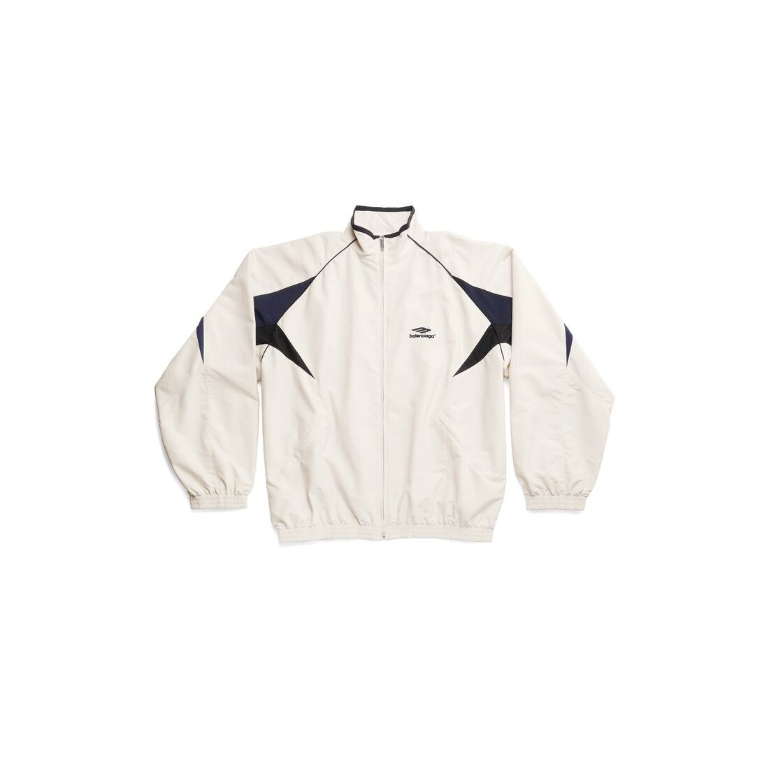 3b Sports Icon Medium Fit Tracksuit Jacket in White - 1