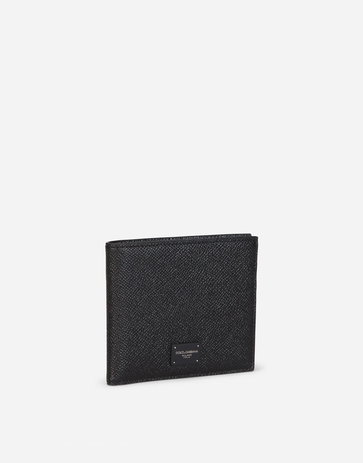 Dauphine calfskin bifold wallet with branded plate - 2