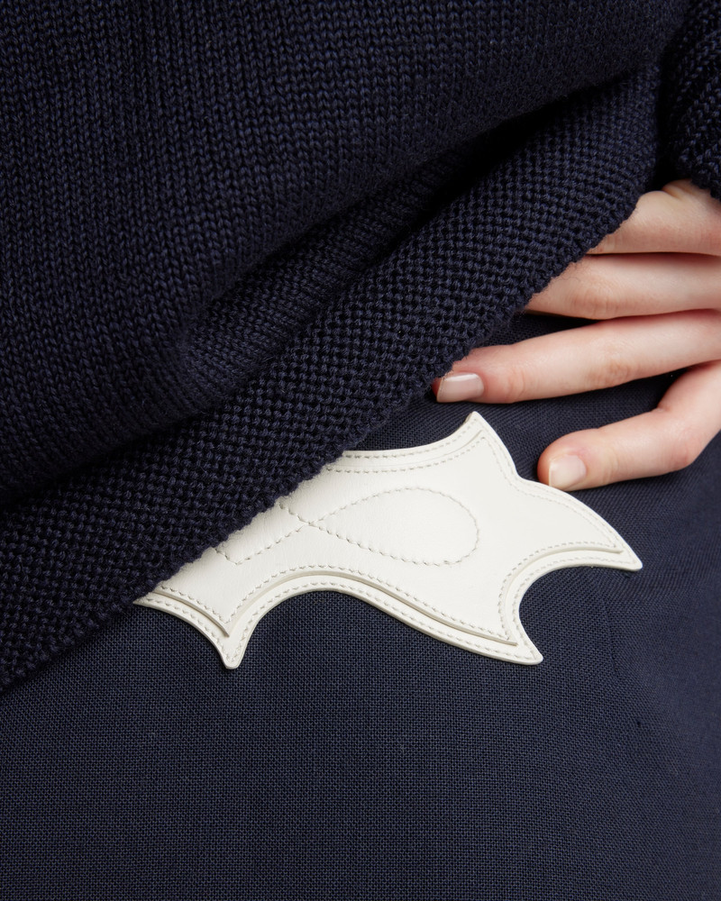 Rush stitch skirt with leather fringe 4