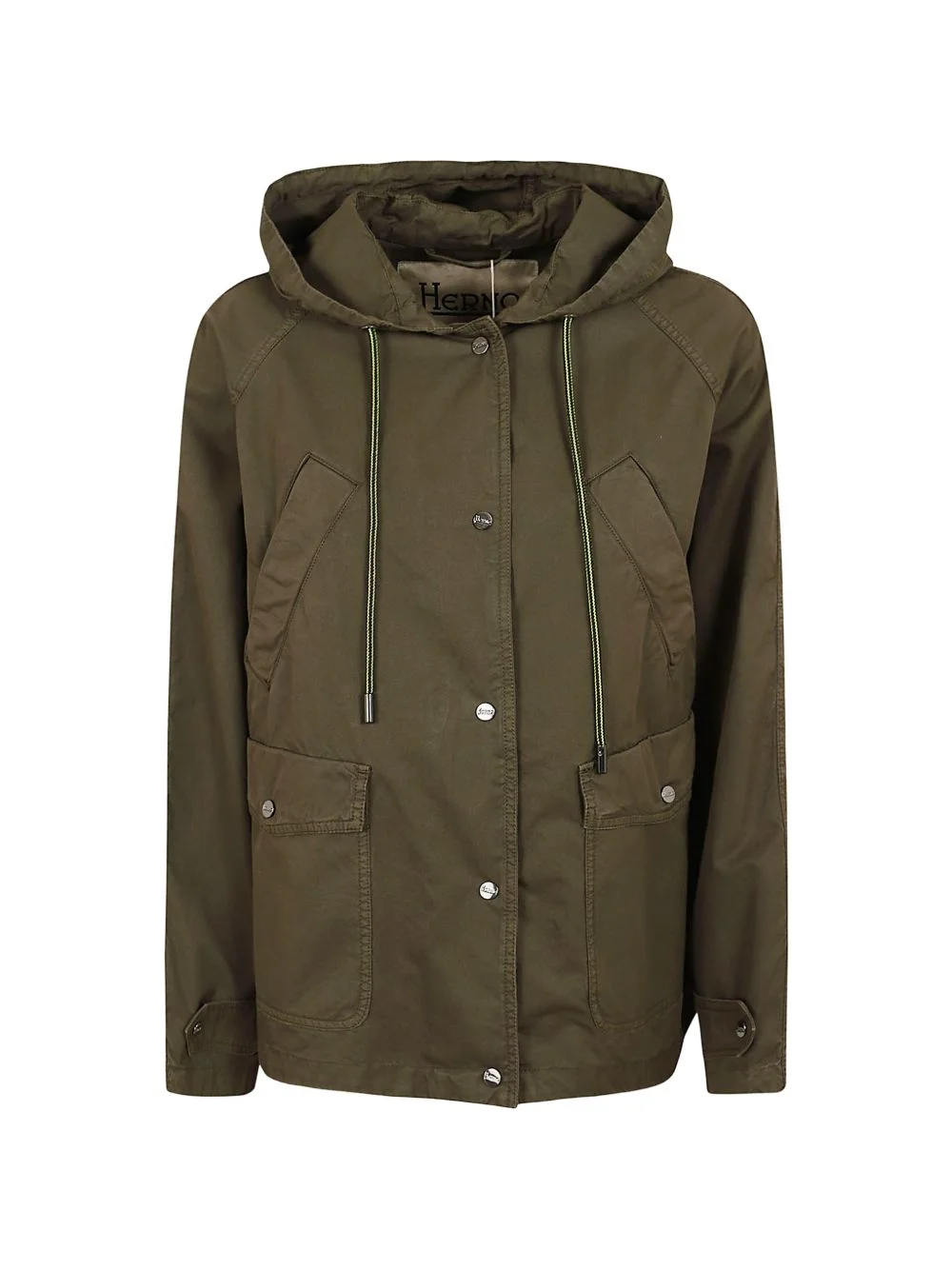hooded buttoned jacket - 1