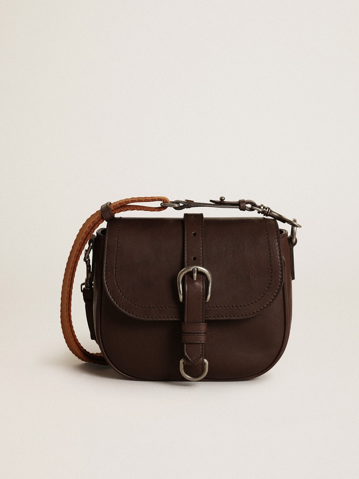 Women's Francis Bag small in dark brown leather - 1