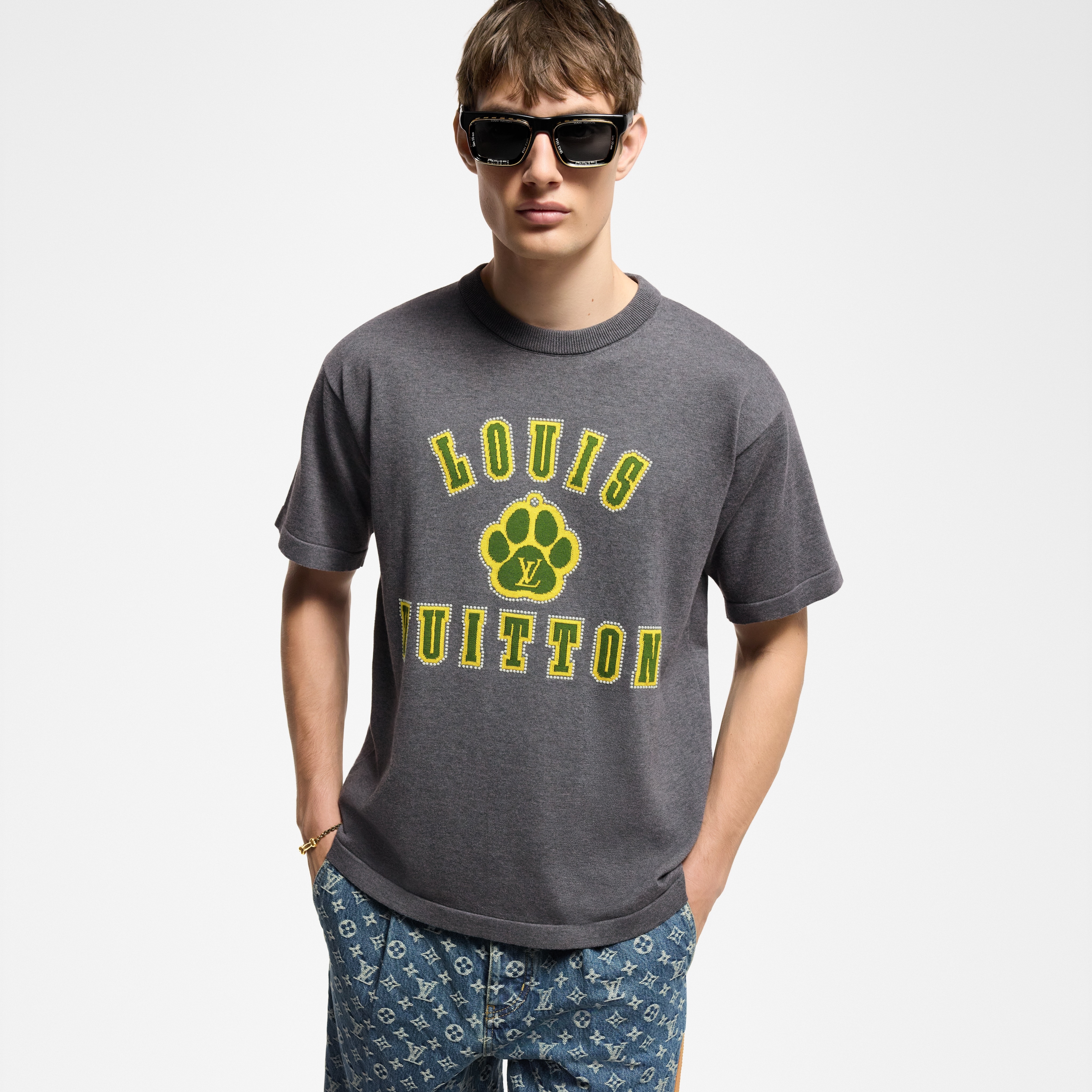 Embellished Short-Sleeved Cotton Crewneck - 4