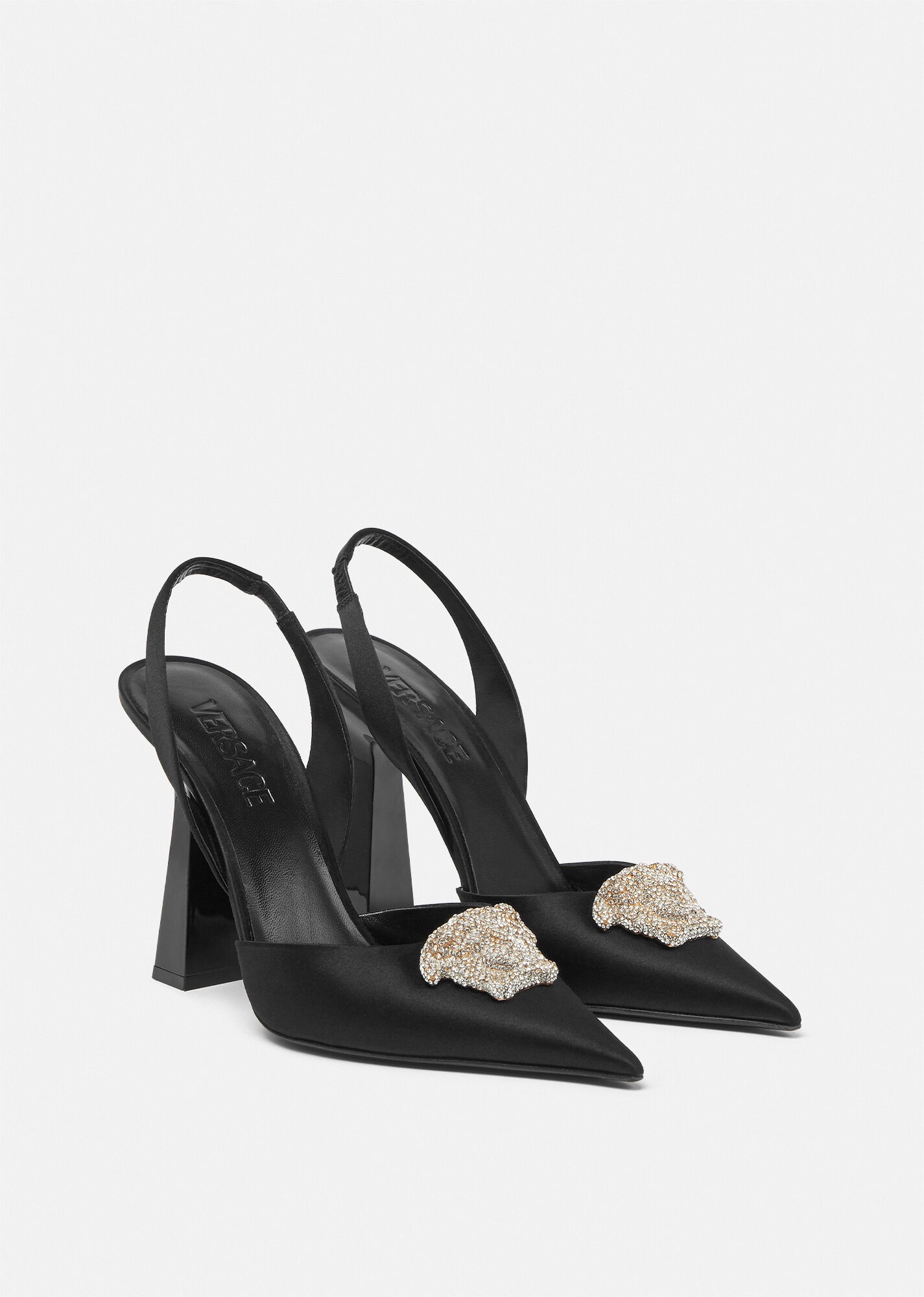 La Medusa Satin Sling-Back Pumps - 2