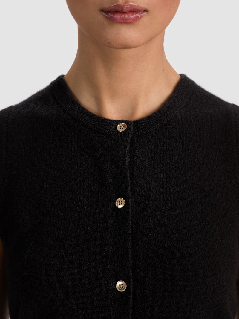 LOLY BUTTON FRONT CASHMERE VEST 5