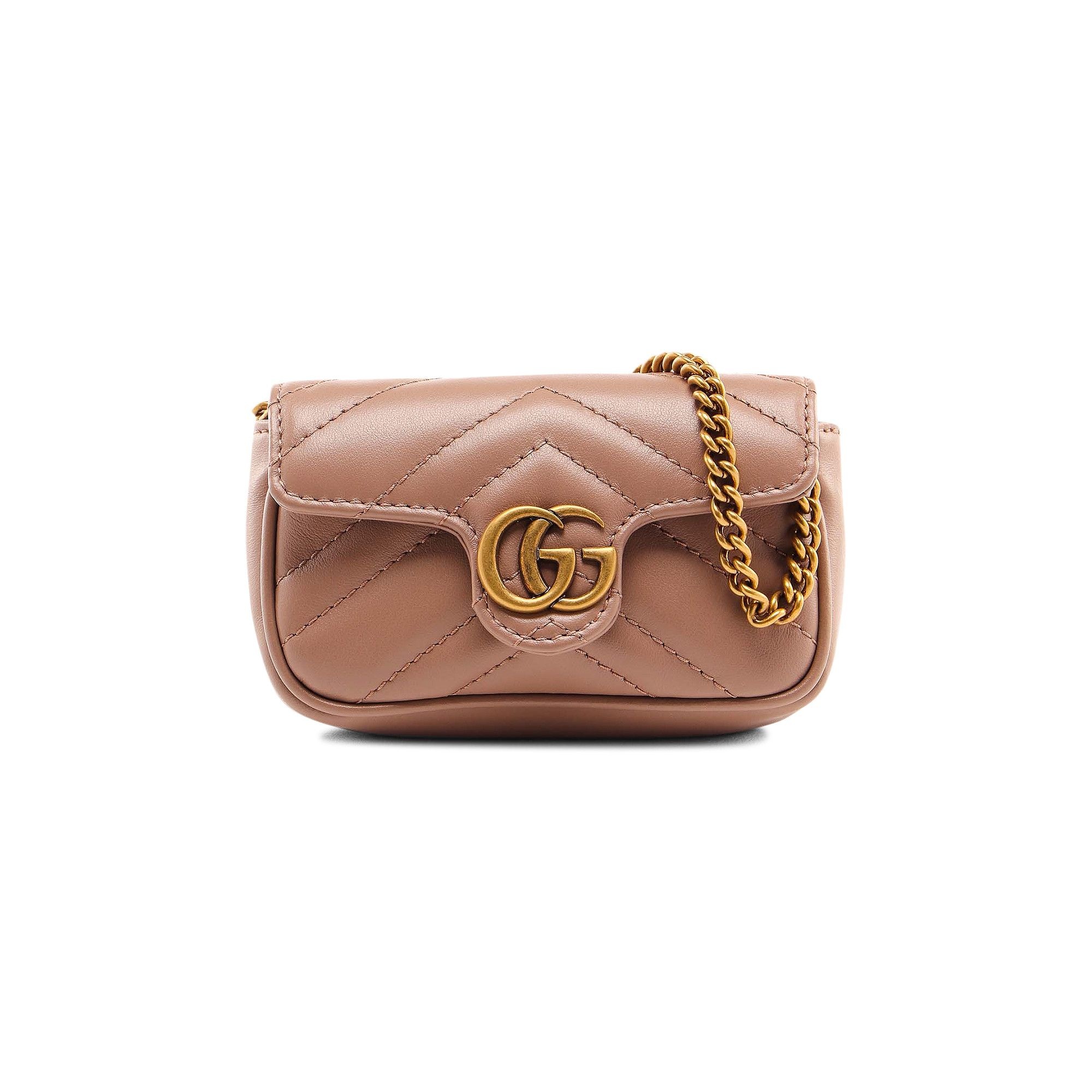 Gucci GG Marmont Chain Coin Purse 'Porcelain Rose' - 1