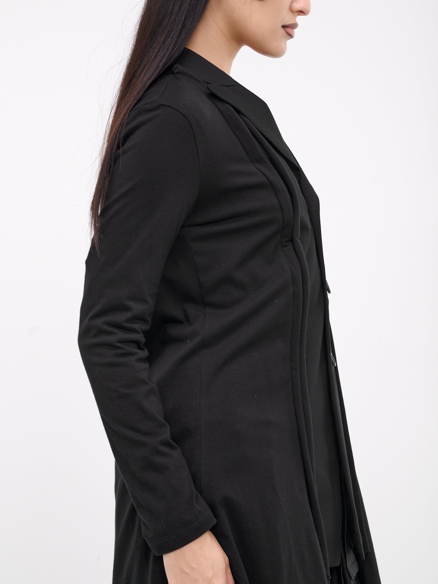 Gabardine Combination Long Jacket - 4