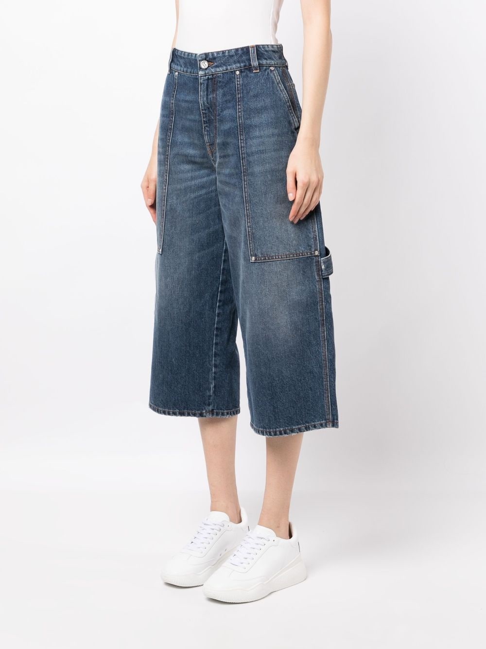 Stella McCartney Dark Blue S-Wave Banana Jeans | club21