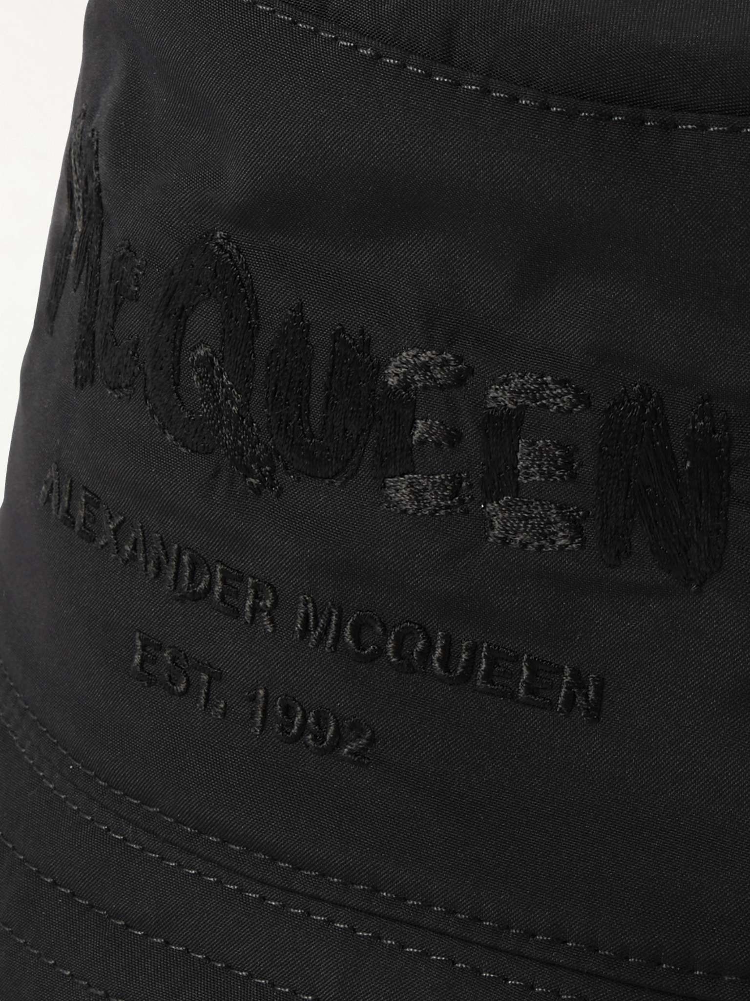 Reversible Logo-Embroidered Printed Shell Bucket Hat - 5