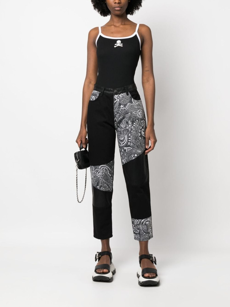 PHILIPP PLEIN Skull & Bones ribbed tank top outlook