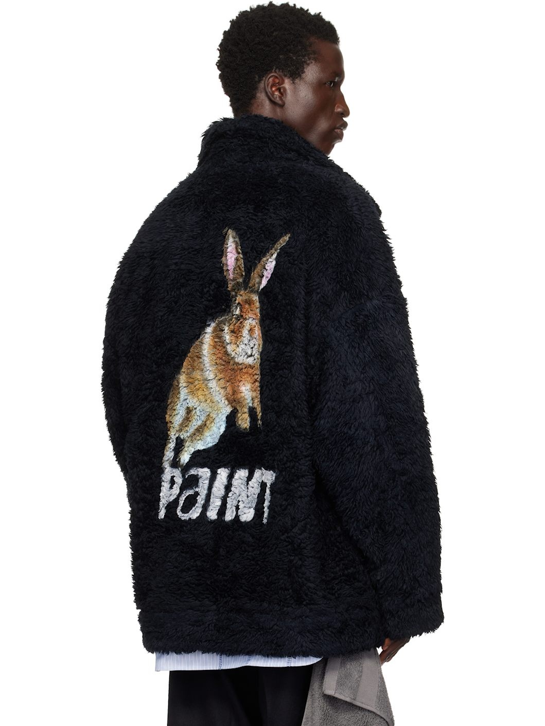 Black Hand-Painted Jacket - 3