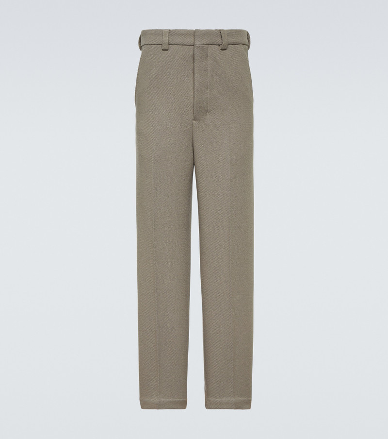 Wool-blend straight pants 1