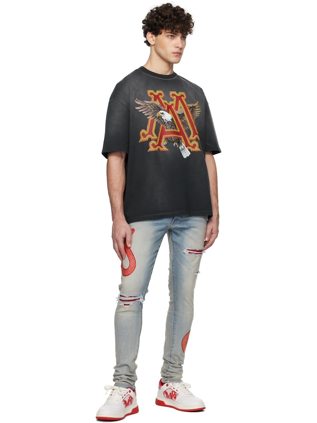 Blue XO Snake Jeans - 4