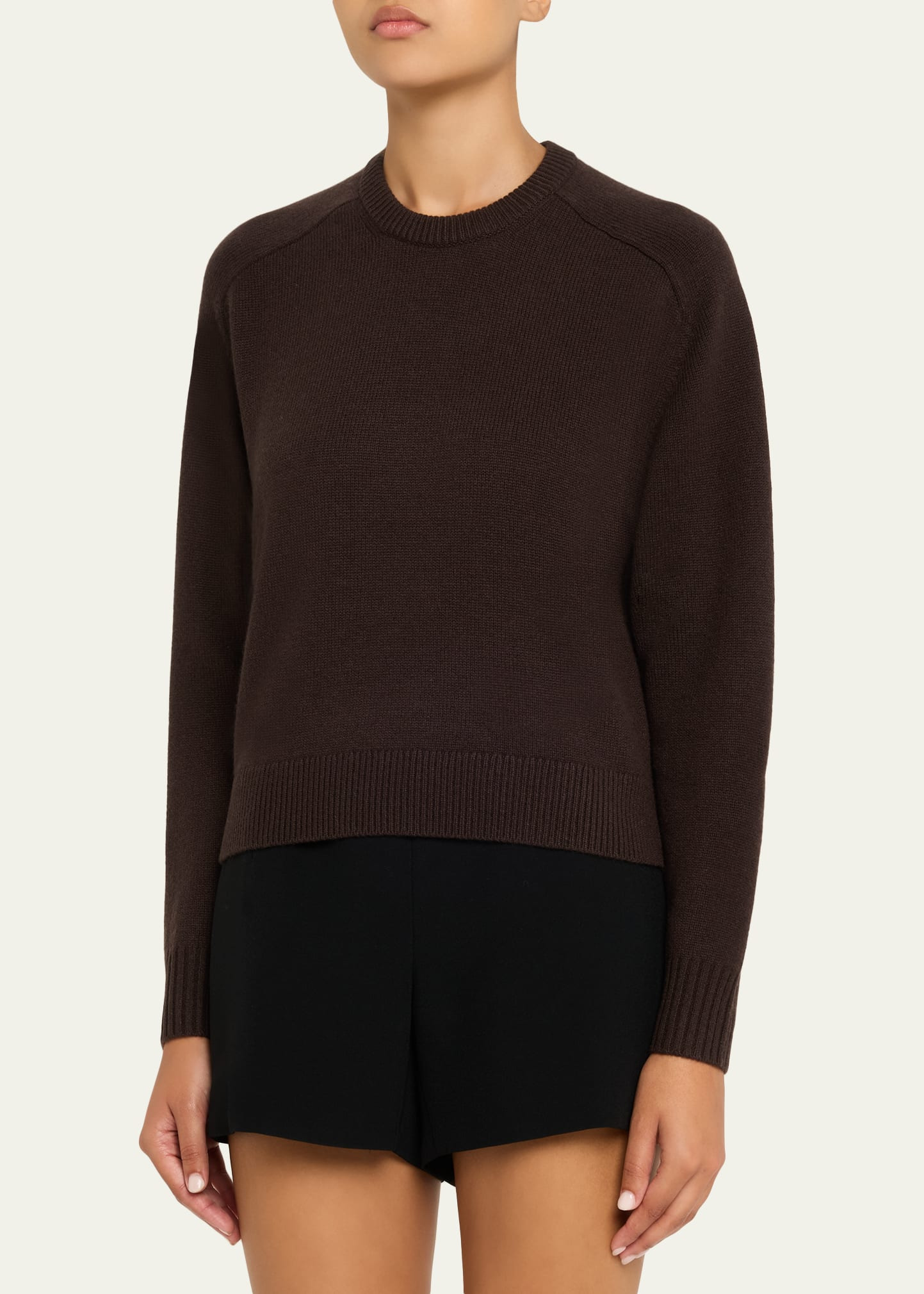Cashmere Cropped Crewneck Sweater - 4