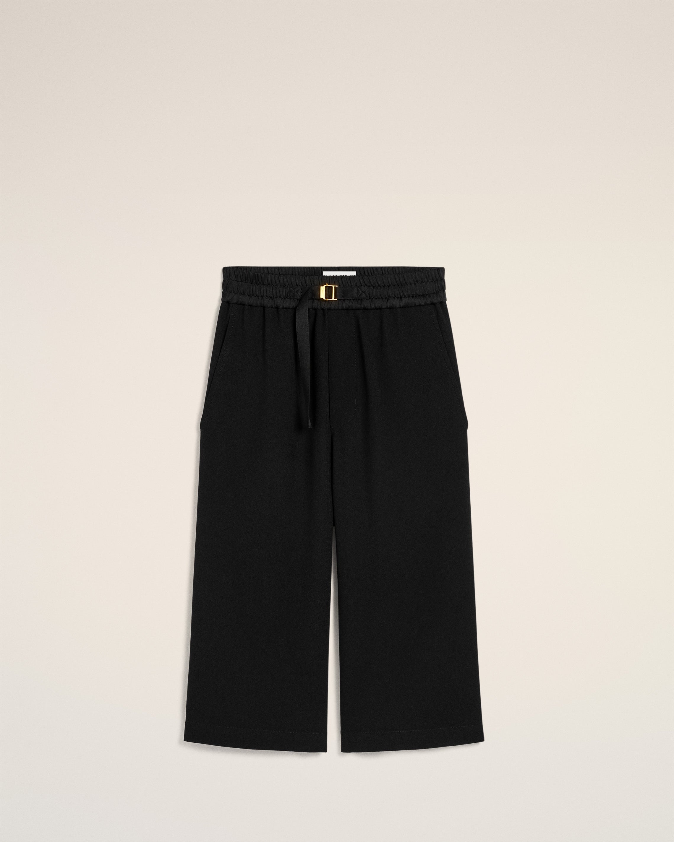 BLACK LARGE FIT ELASTICATED SHORT - 2