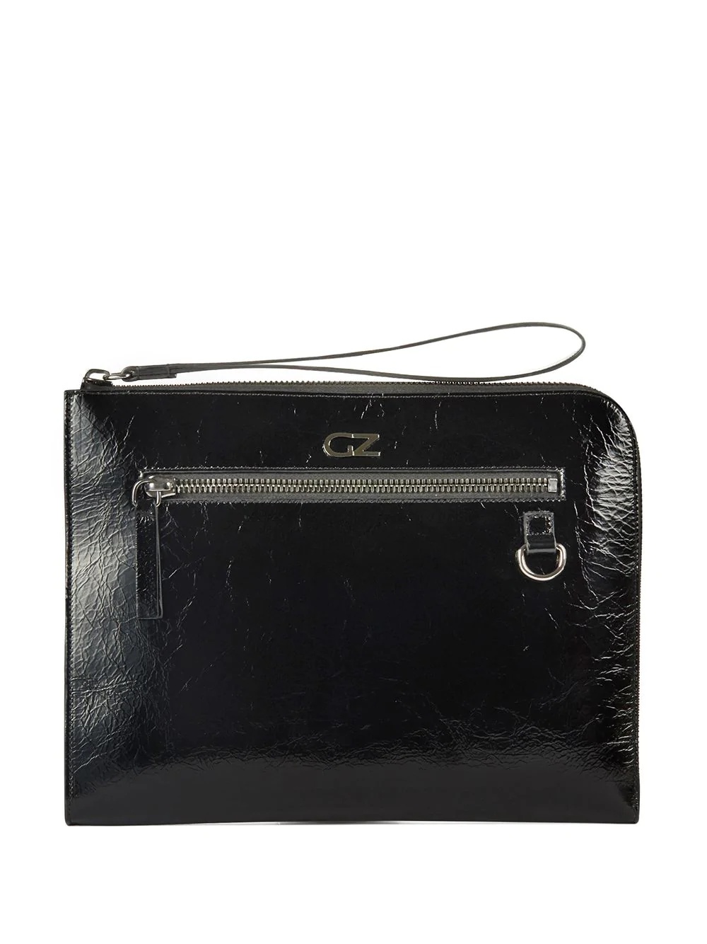 logo zipped clutch bag  - 1