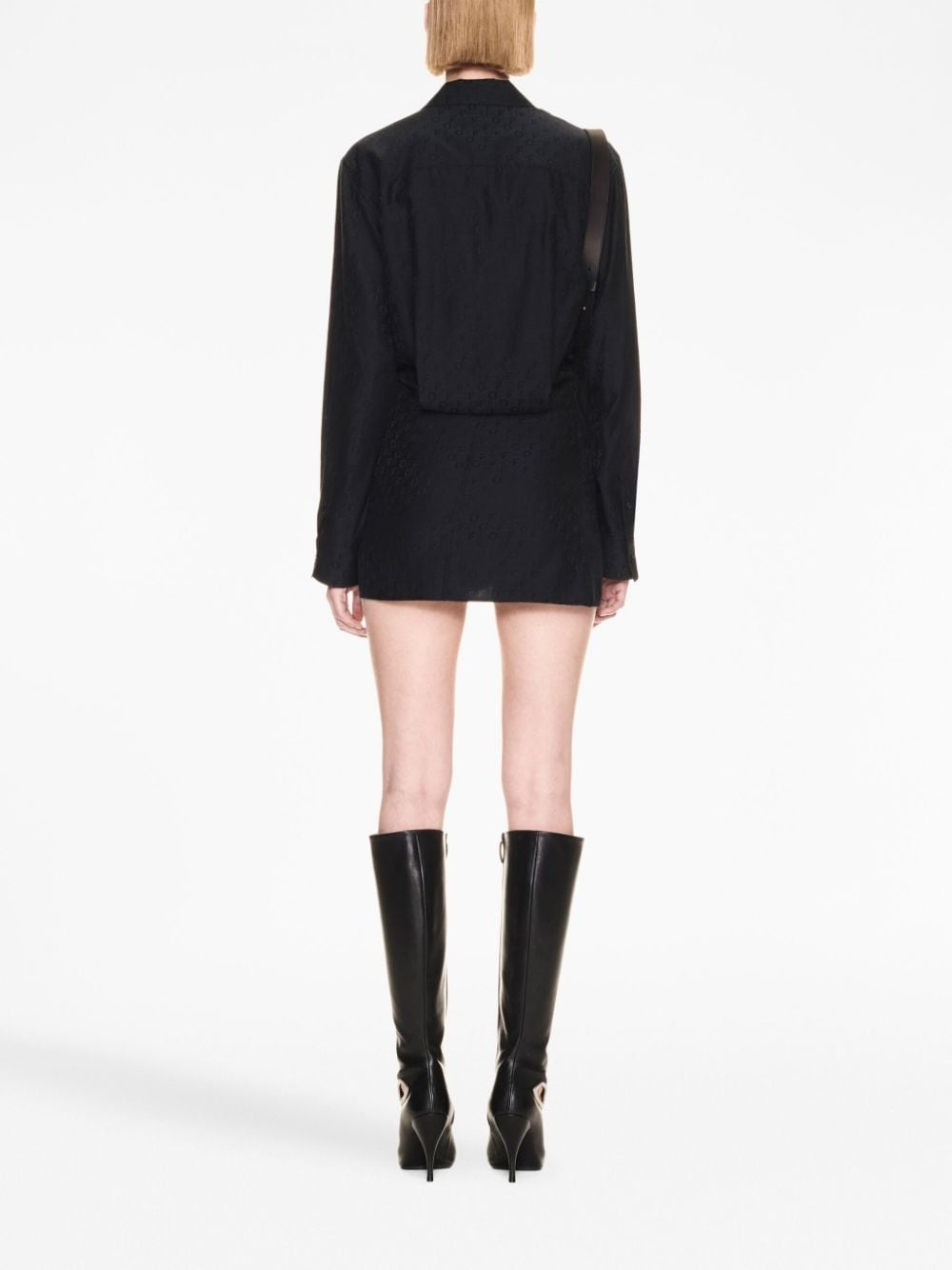 Off jacquard twisted shirtdress - 4