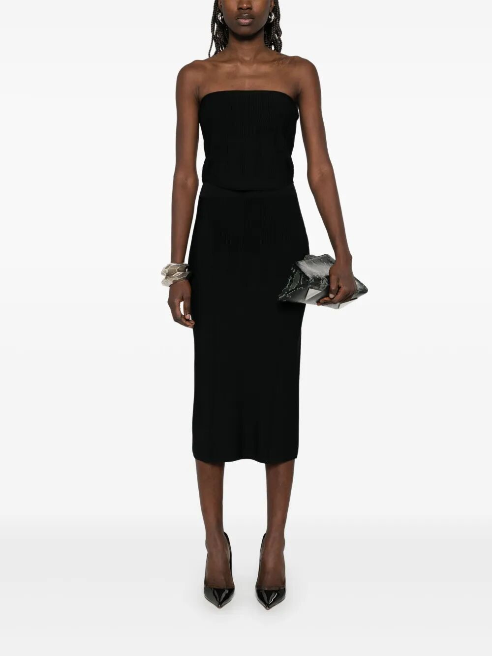Mugler Women Classic Black Midi Dress - 5