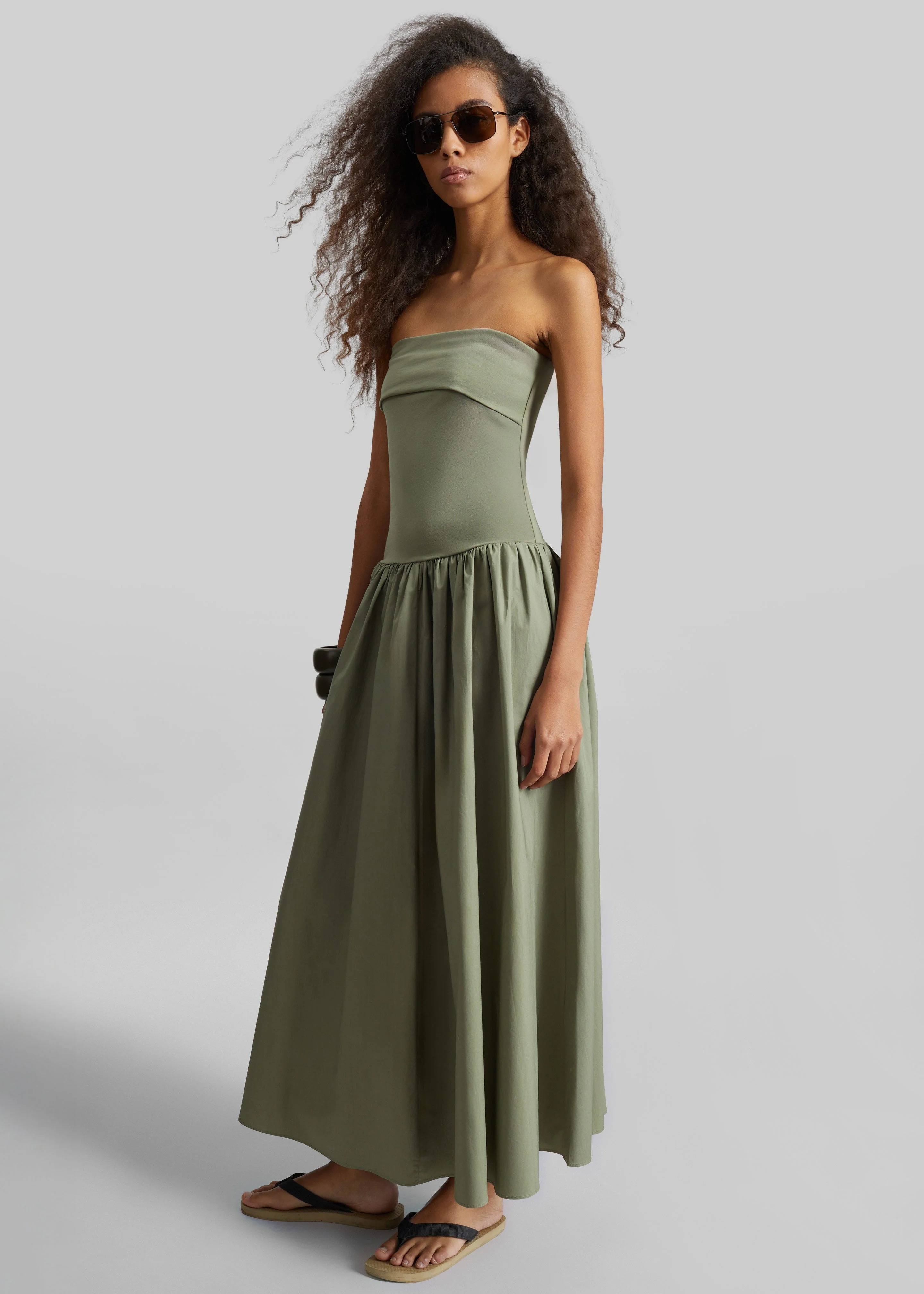 By Malene Birger Marc Cotton Maxi Dress - Deep Lichen Green - 1
