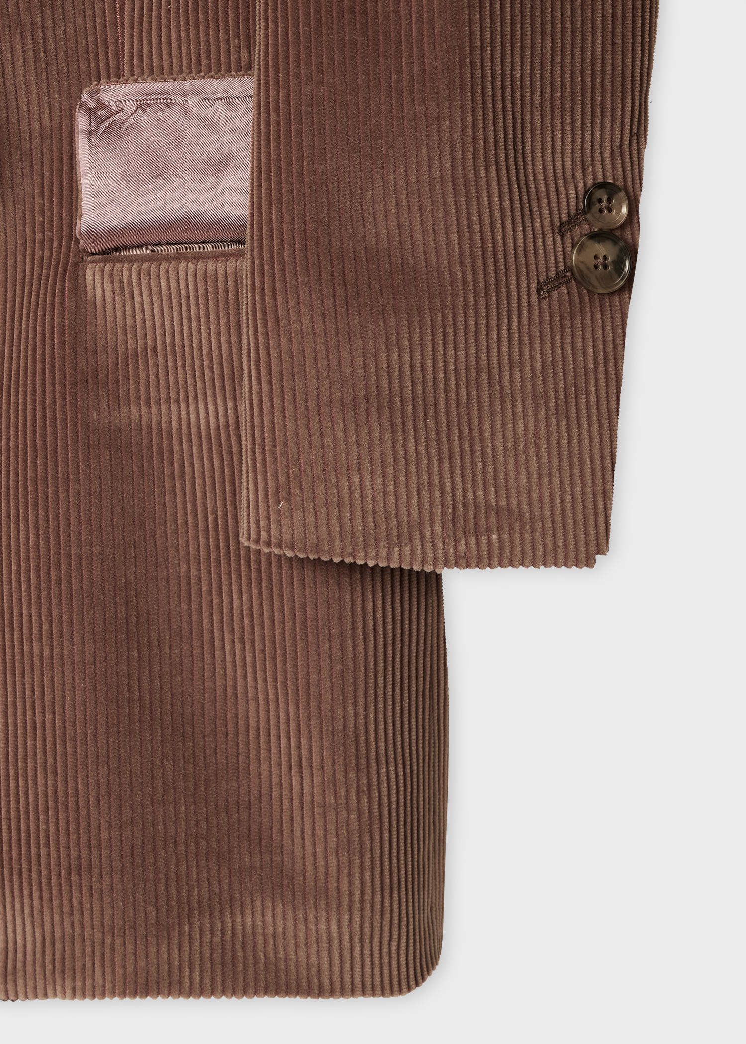 Women's Brown Cord Double-Breasted Suit - 3