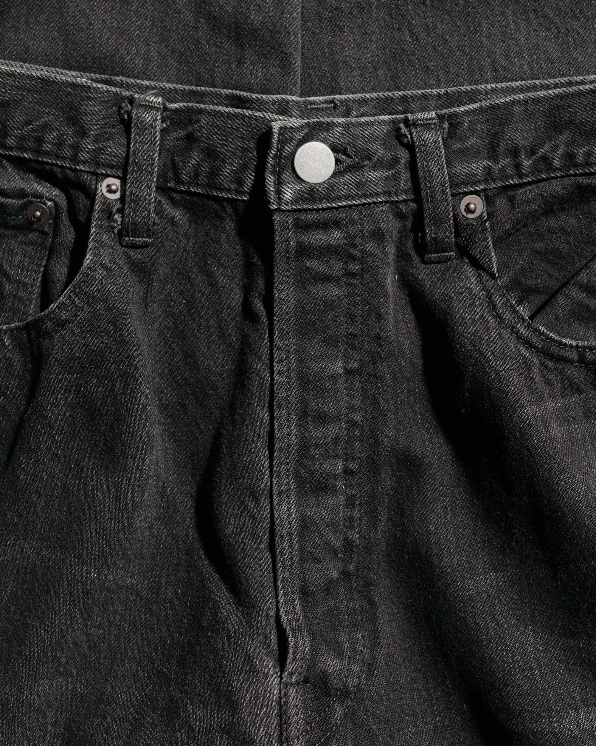 Deformation Wide Denim Jeans Black - 5