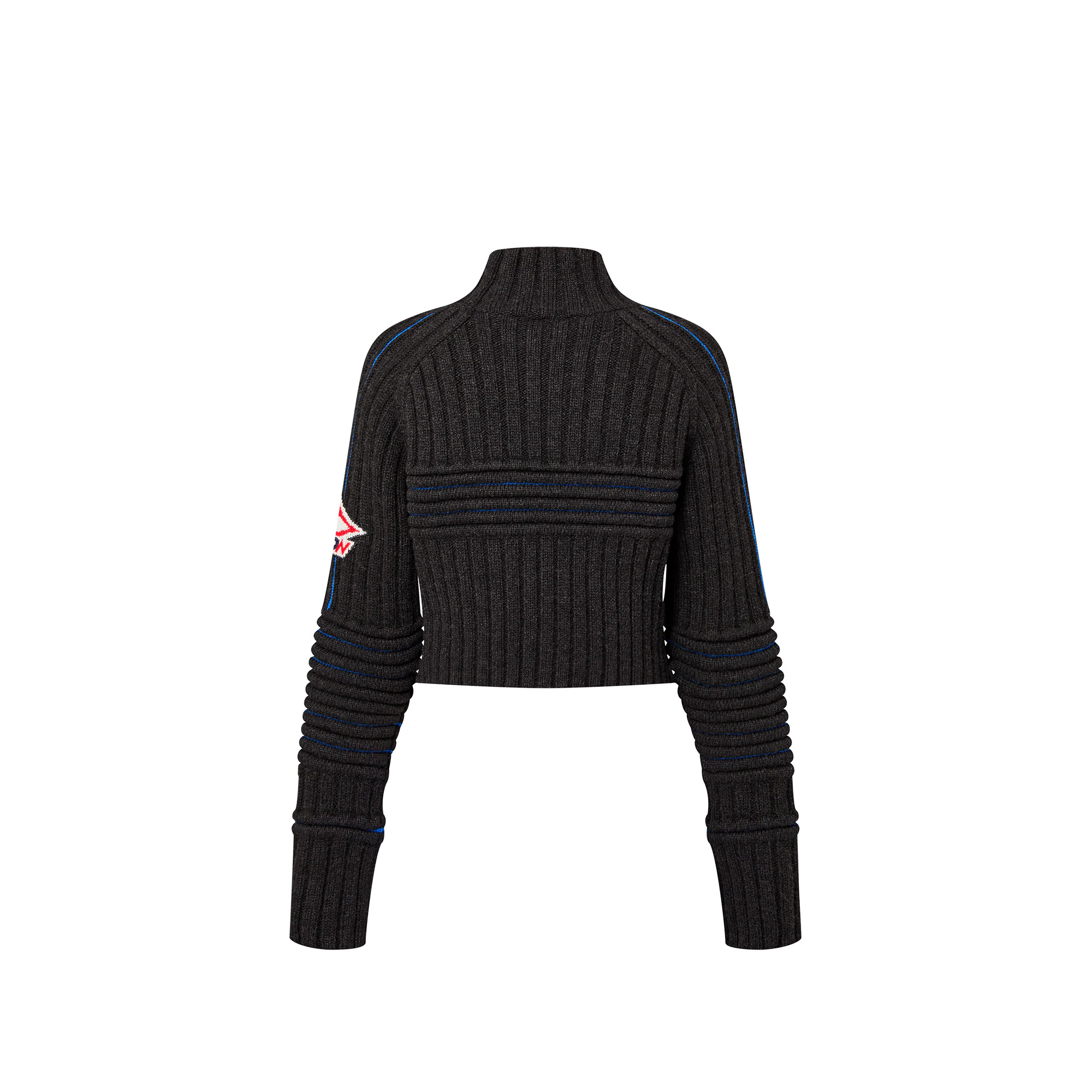 Contrast Accent Cropped Pullover - 3