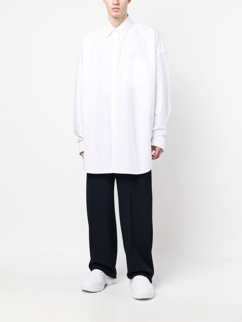 BALENCIAGA Men's Large Fit Tailored Pants in Navy Blue outlook