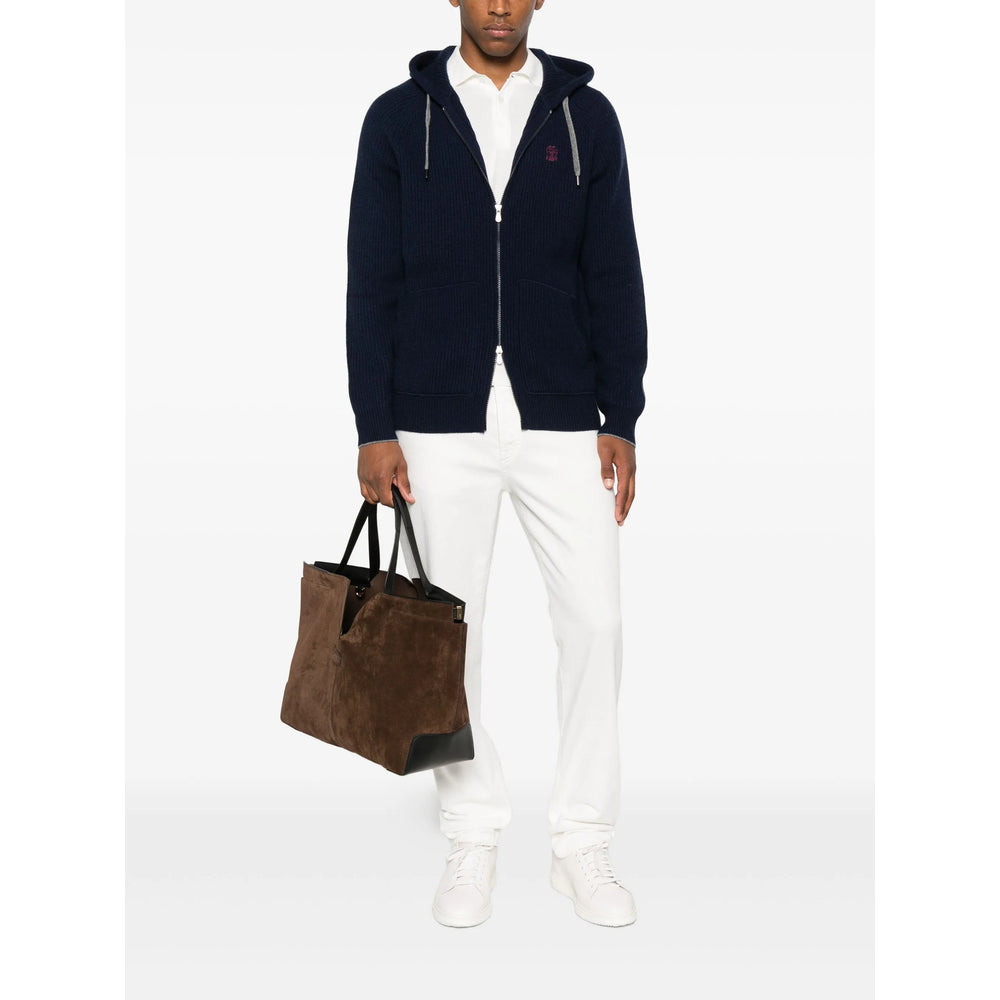 Brunello Cucinelli Blue Sweaters & Knitwear - Cardigans Men - 4