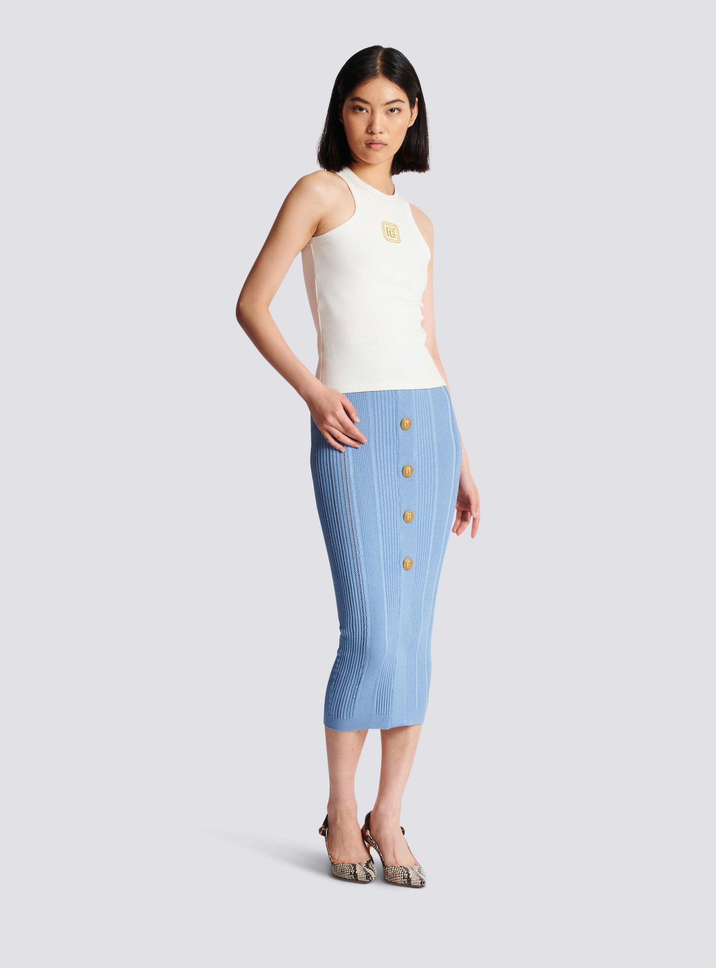 Tank top with Retro PB embroidery - 3