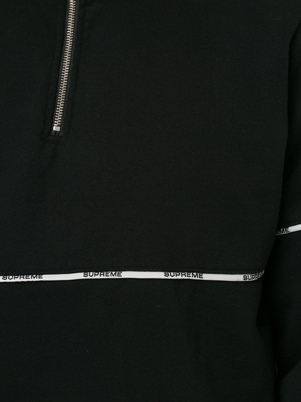 logo piping zipped sweatshirt - 5