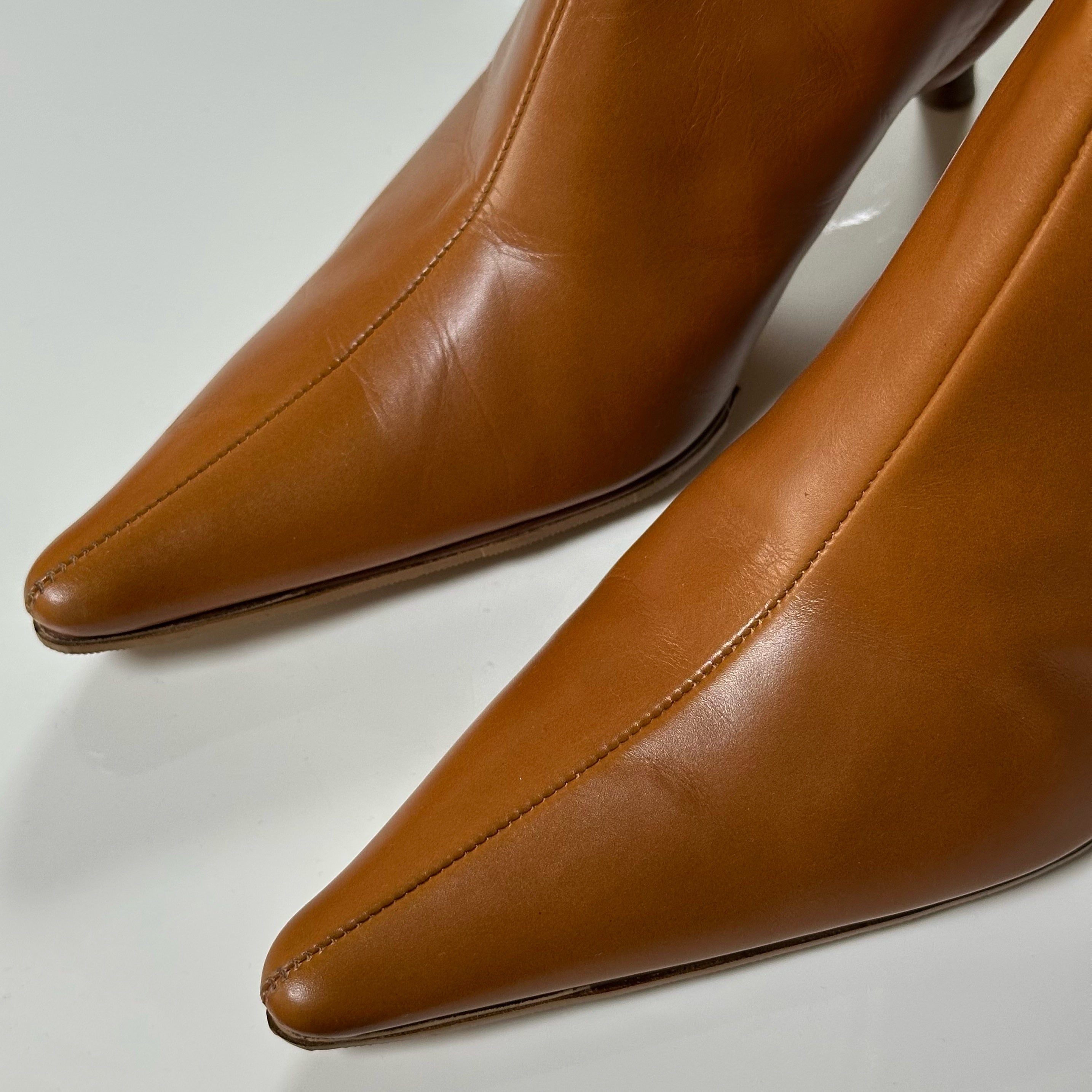 CHRISTIAN DIOR Fall Winter 2004 Leather Buckle Ankle Boots - 5