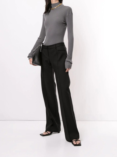 Dion Lee ribbed-knit open back top  outlook