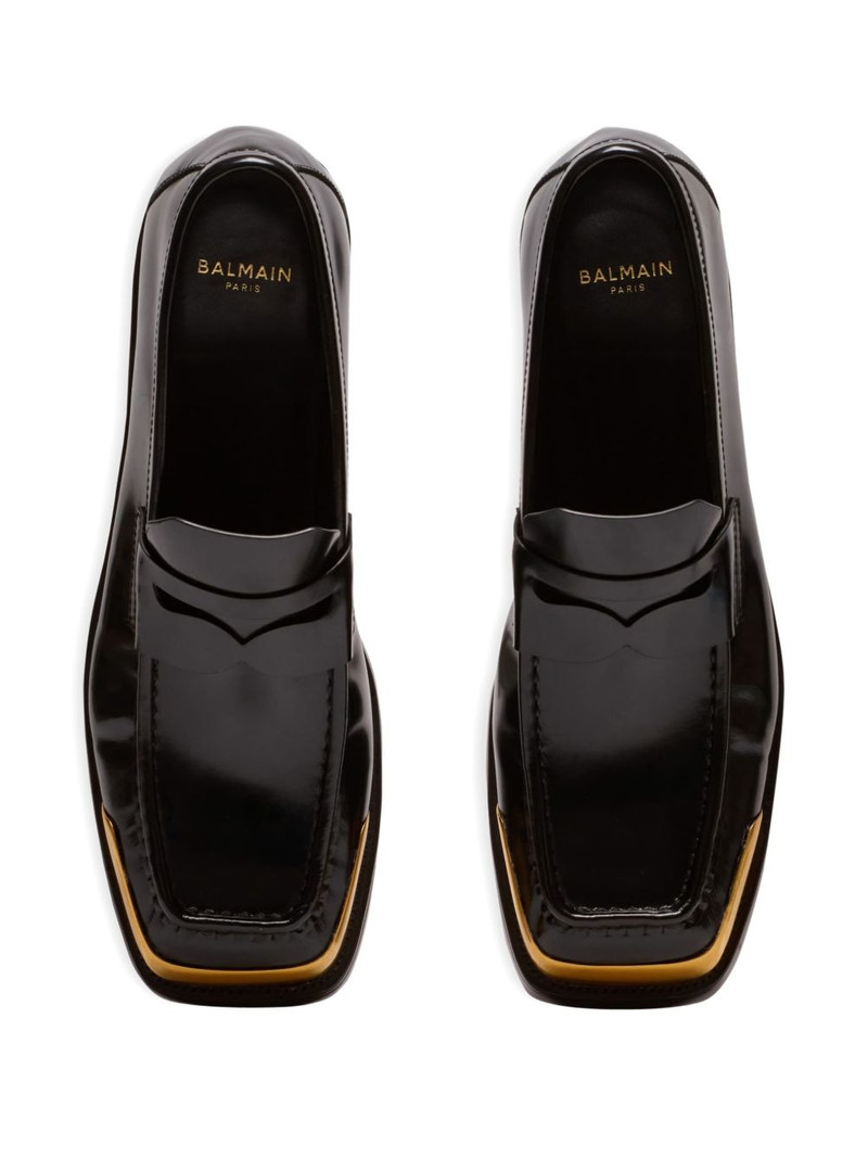 square-toe leather loafers 4