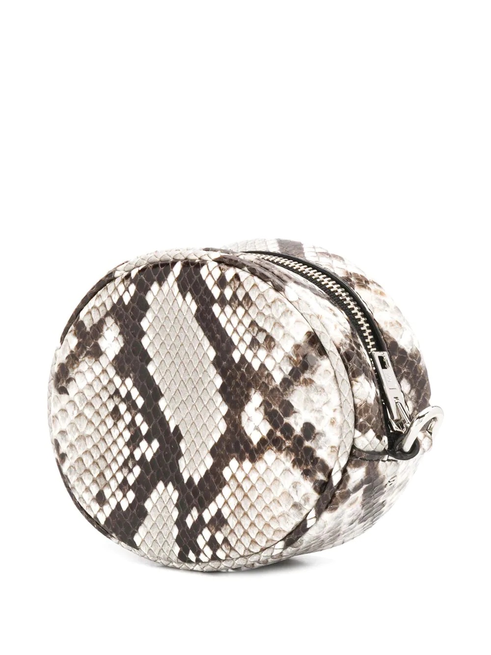 snakeskin printed clutch bag - 3