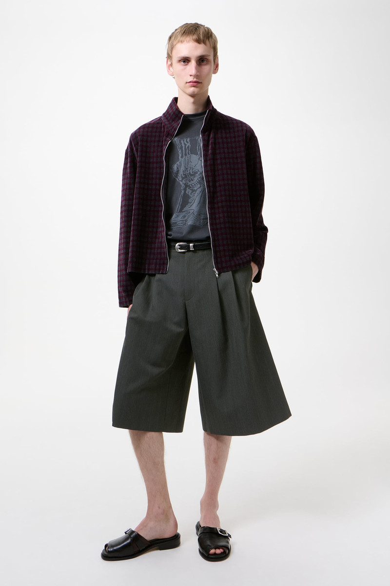 Our Legacy Split Shorts Shark Pinstripe Herringbone outlook