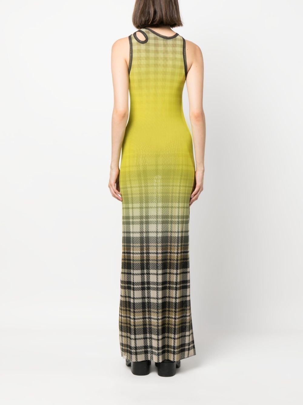 ombré-effect cut-out maxi dress - 4