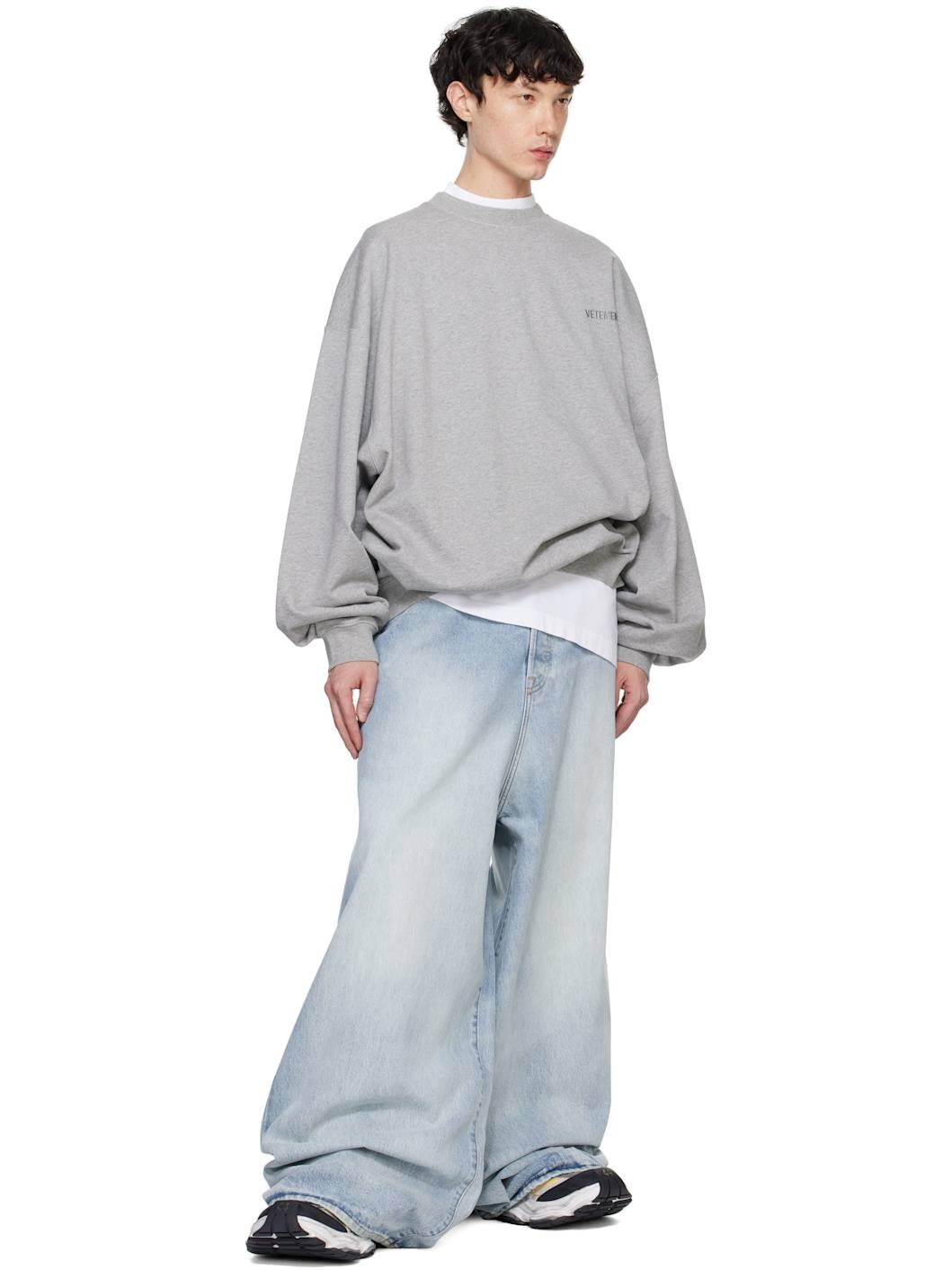 Blue Oversized Baggy Jeans - 4