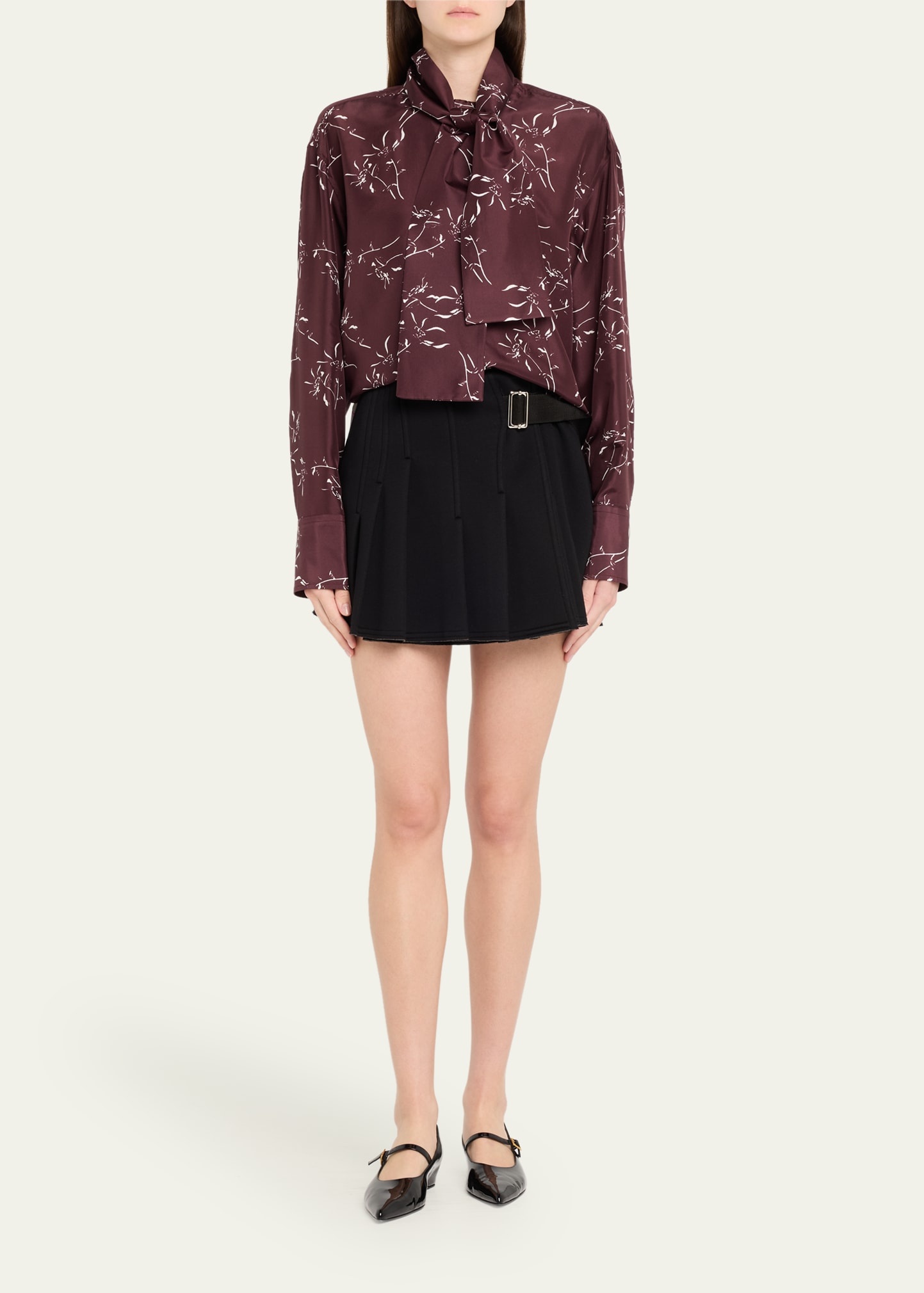 Pleated Mini Skirt - 2