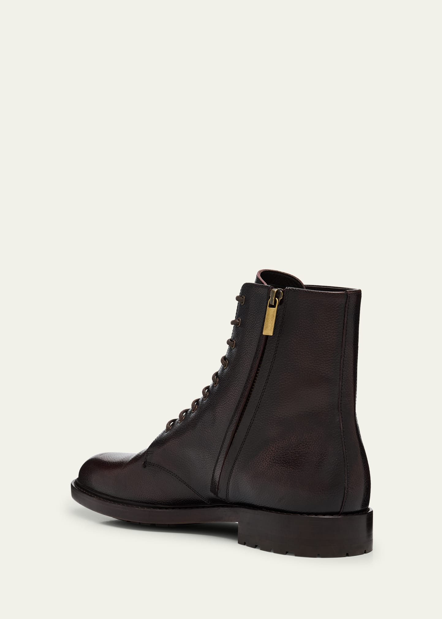 Men's Burnished Leather Ankle Boots - 4