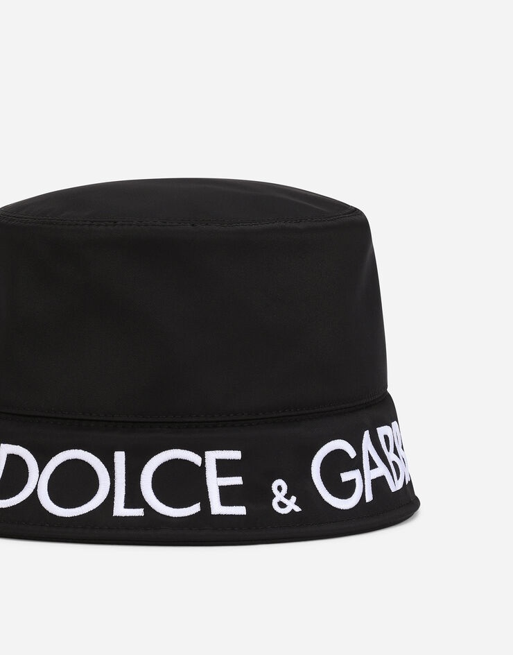 Nylon bucket hat with Dolce&Gabbana embroidery - 3