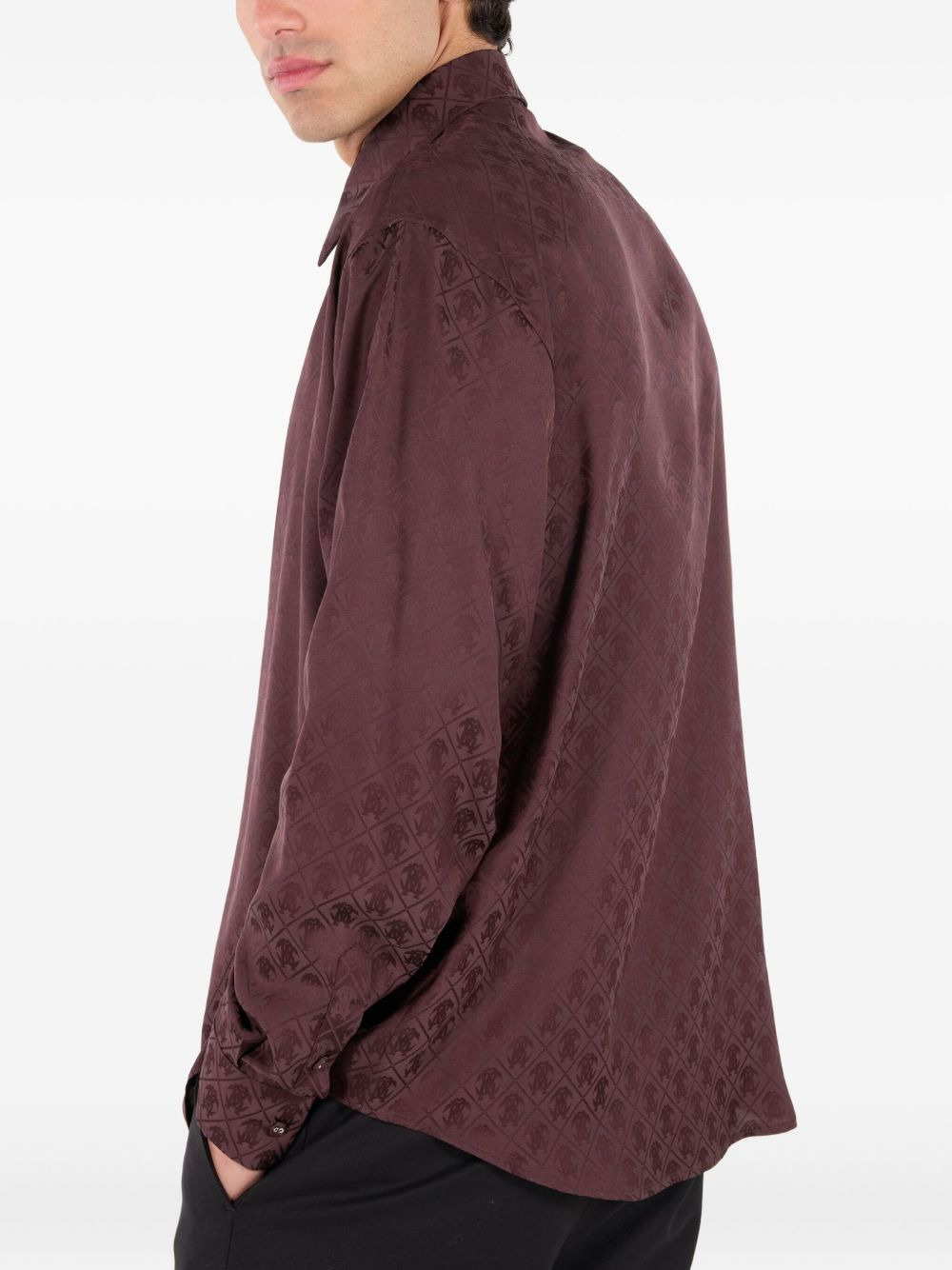 monogram-pattern shirt - 4