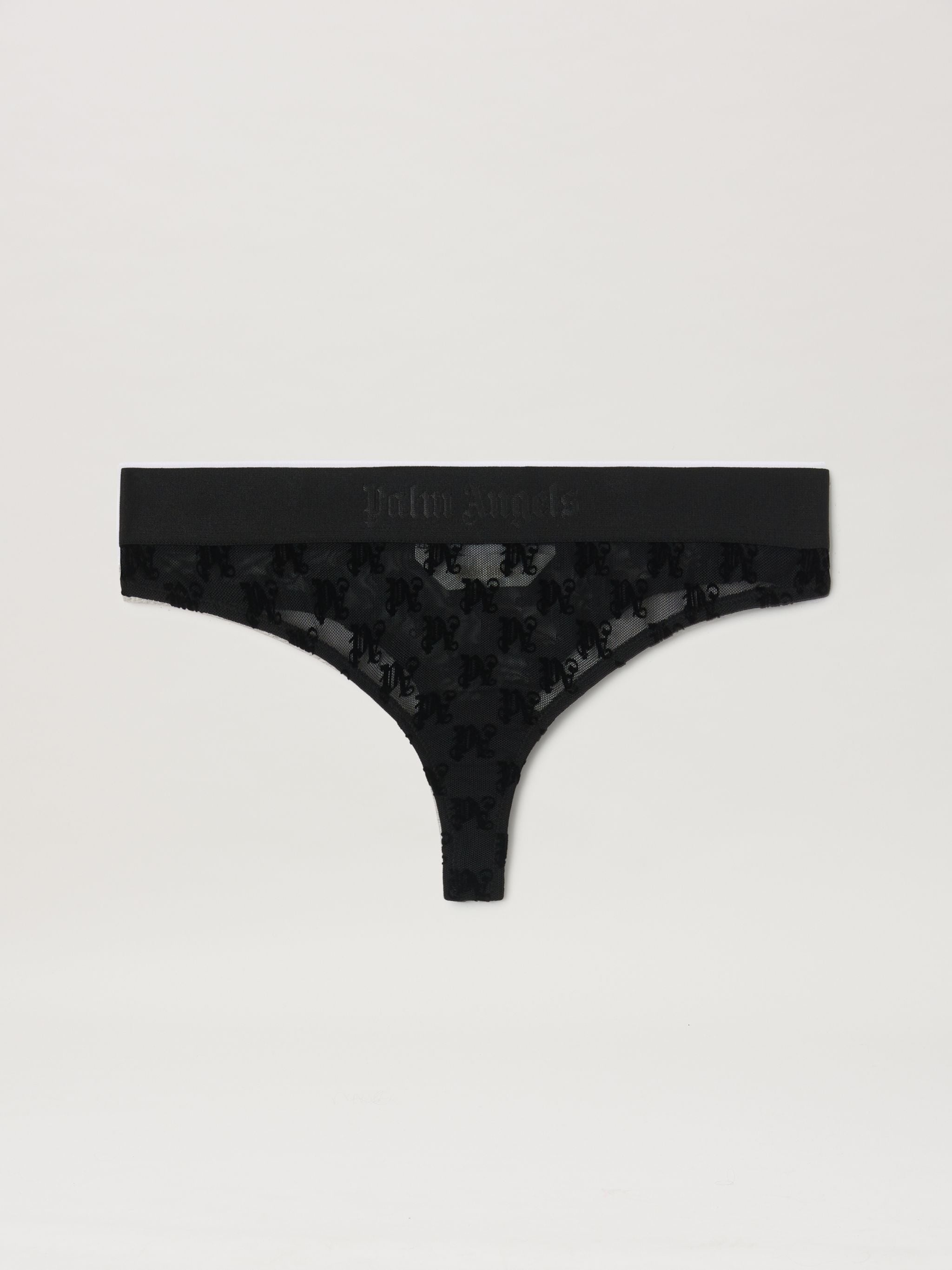 Monogram Lace Thong - 1