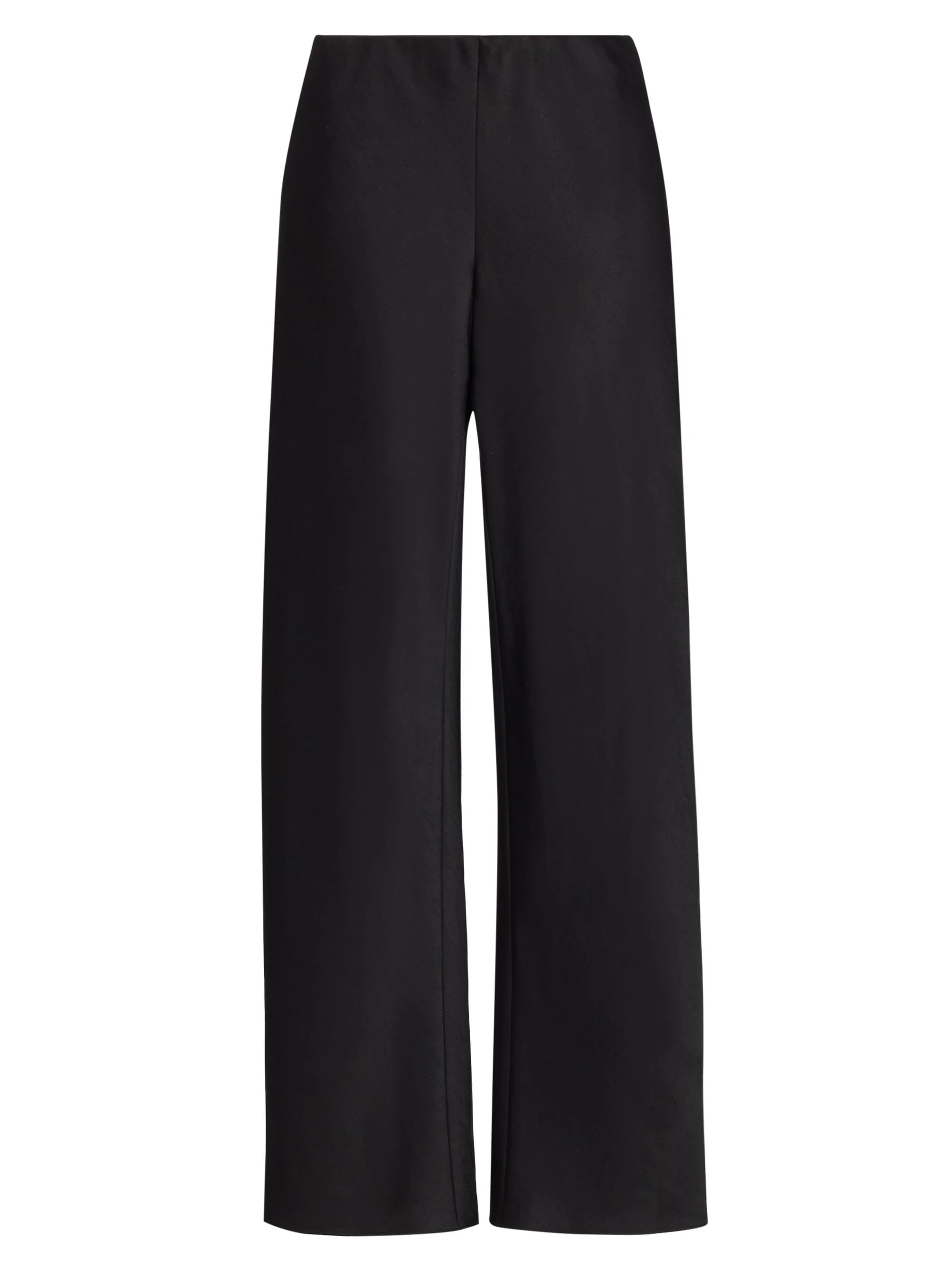 Women's Colette High-Rise Fluid Satin Bias Pants - Black - 1