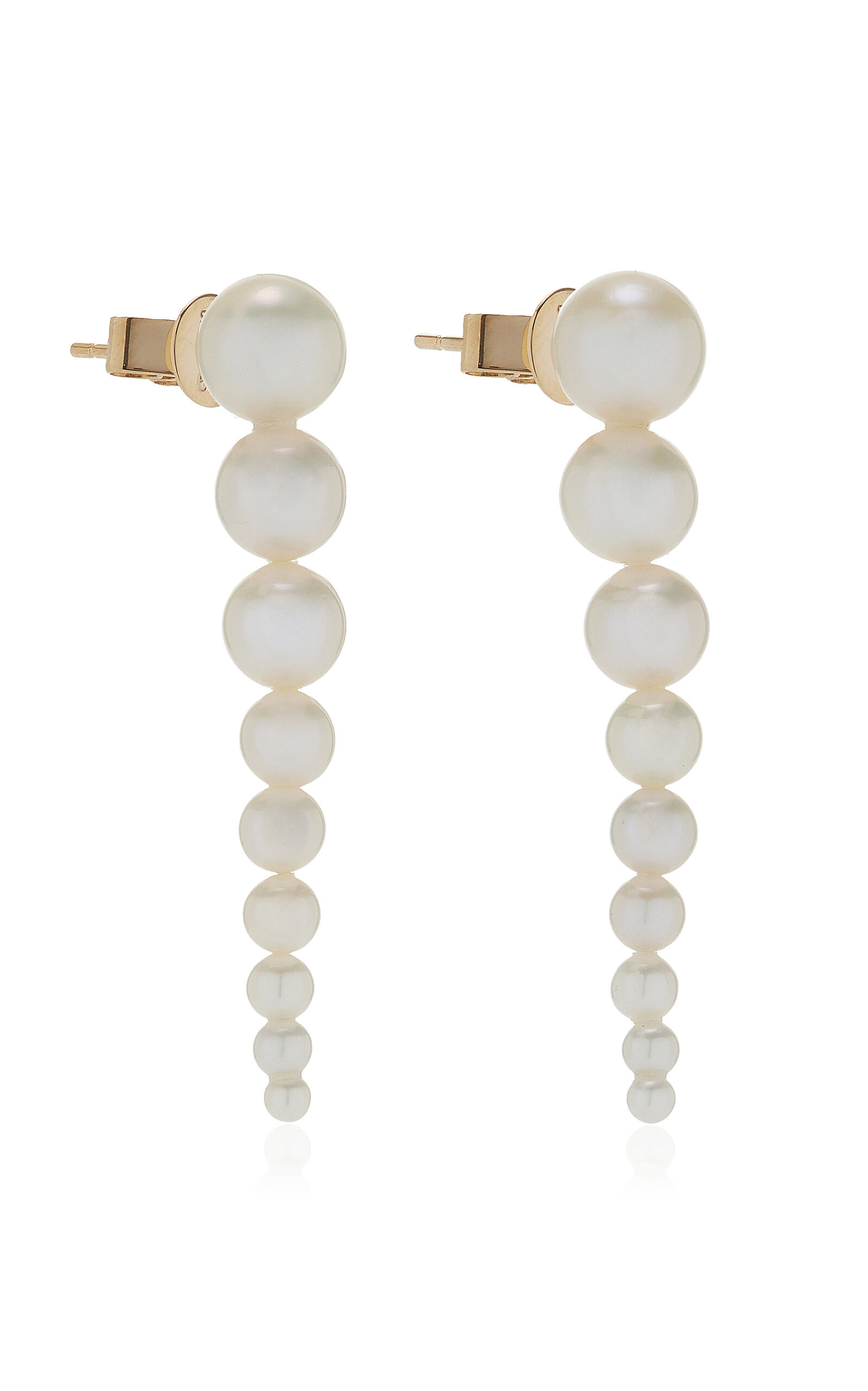 Sienna 14K Gold And Pearl Earrings white - 3