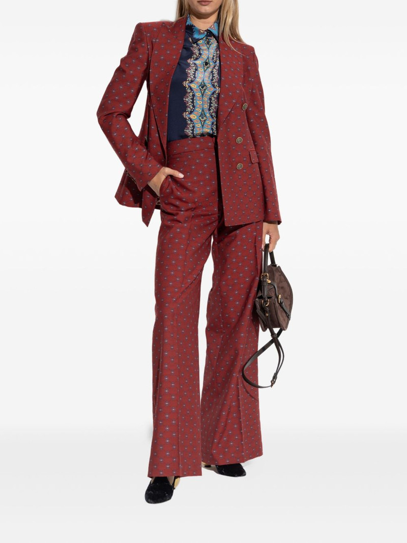Etro jacquard-pattern flared trousers outlook