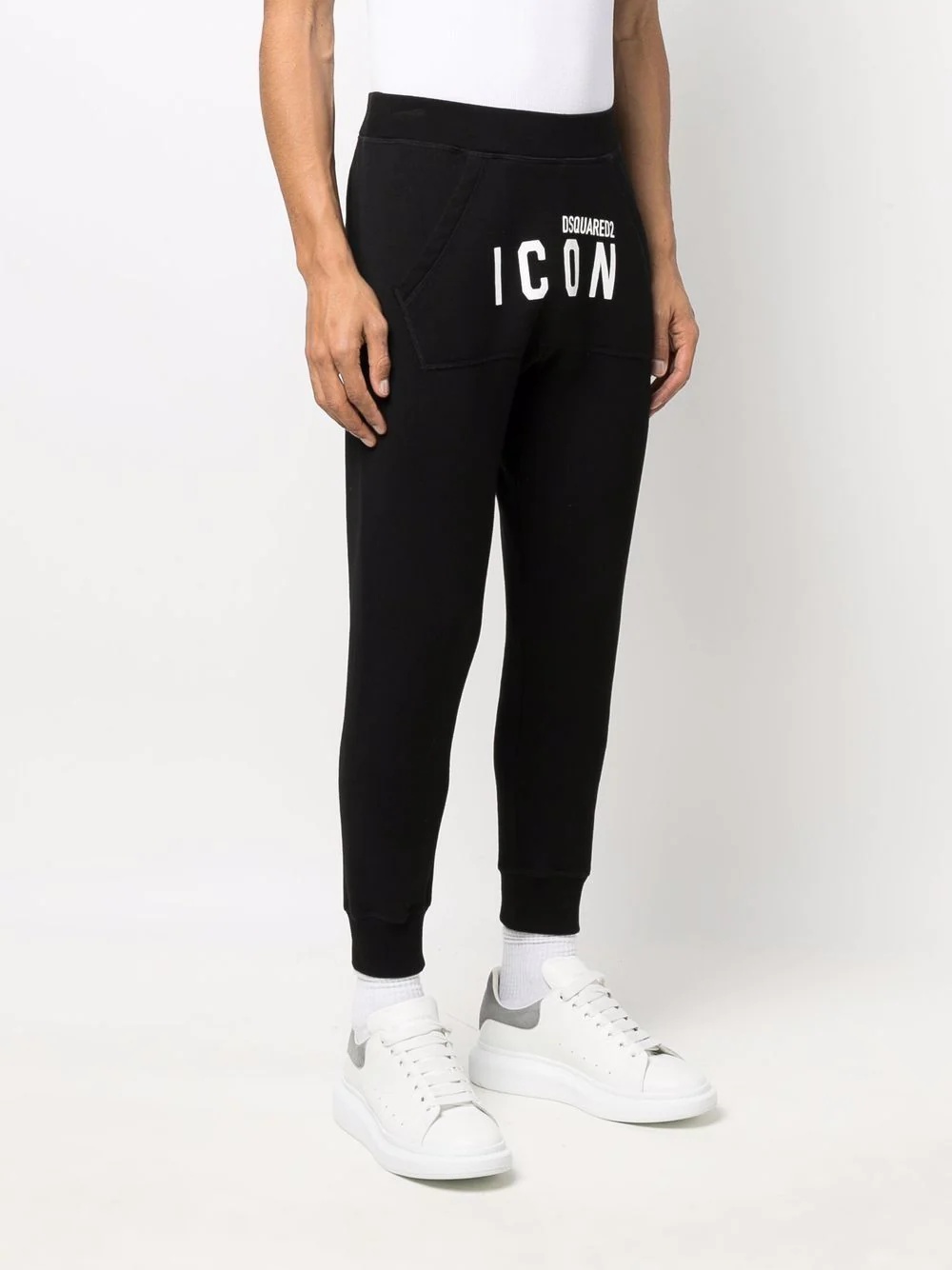 cropped Icon-print track pants - 3