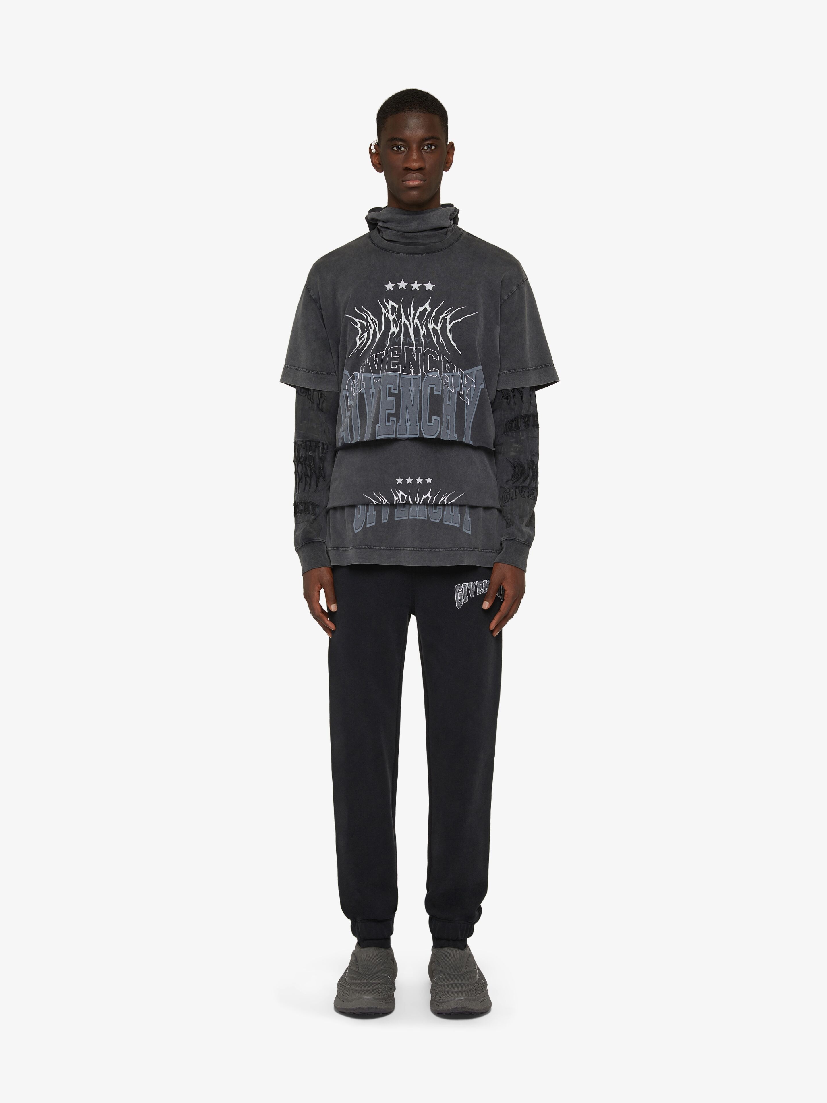 SLIM FIT JOGGER PANTS IN FELPA WITH PATCHS - 2