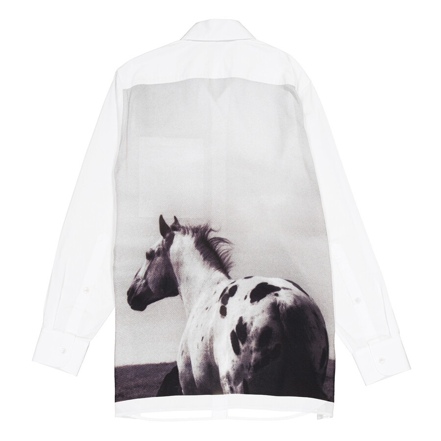 Stella McCartney White Horse Print Insert Shirt - 6