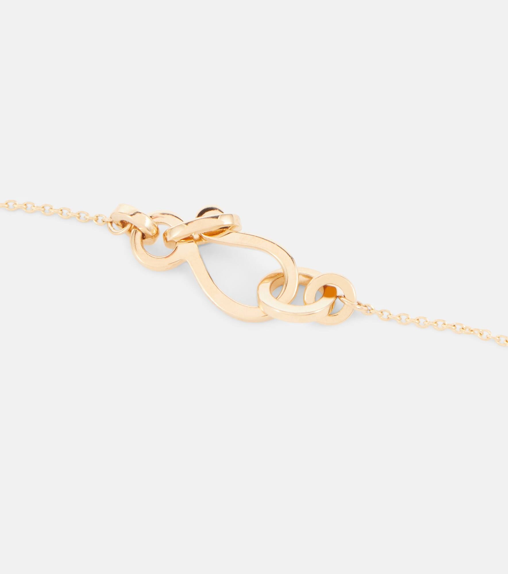 Rêve Simple 14kt gold necklace with diamonds and pearls - 4