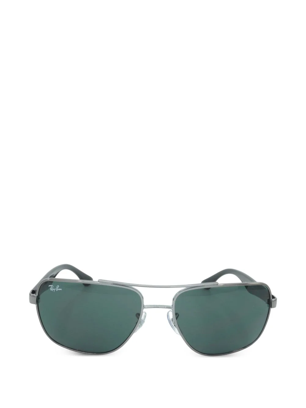 square-frame double-bridge sunglasses - 1