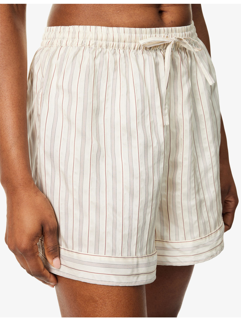 Wensu Striped Silk Shorts - 5